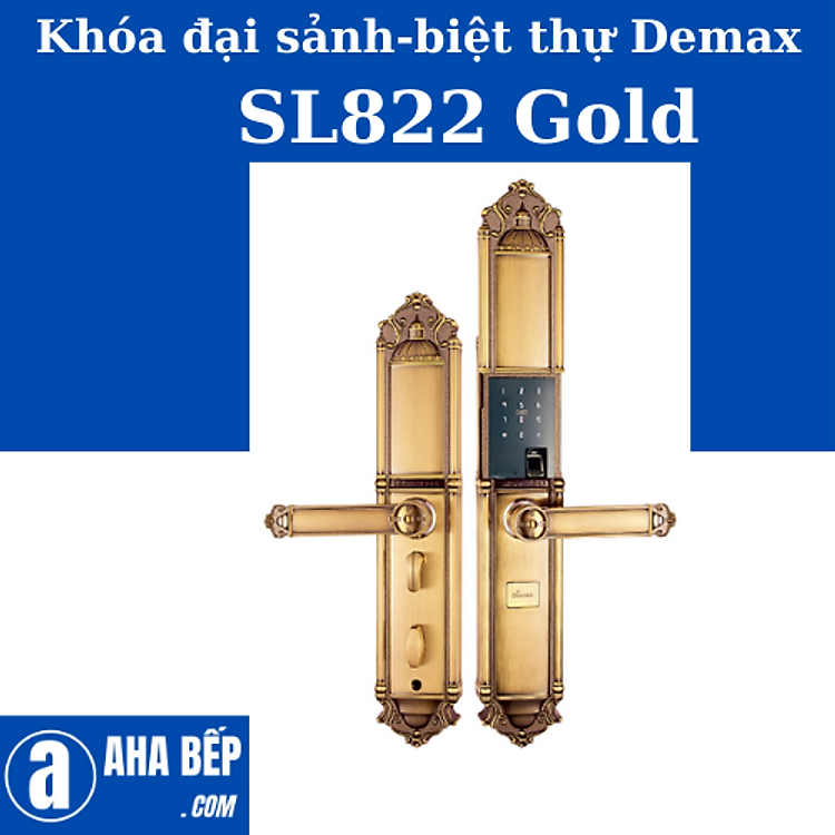 Khóa Đại Sảnh - Biệt Thự Demax SL822 Gold. Hàng Chính Hãng