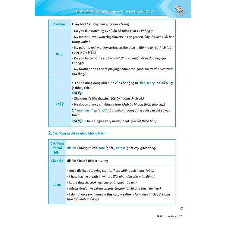 Luyện Chuyên Sâu Ngữ Pháp Và Bài Tập Tiếng Anh Lớp 7 - Tập 1 - Ảnh 5