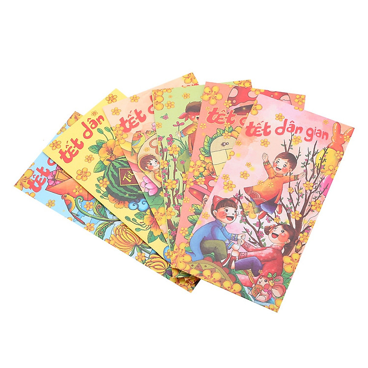 Xấp Bao Lì Xì Cao Cấp - Chúc Mừng Năm Mới Tết Dân Gian
