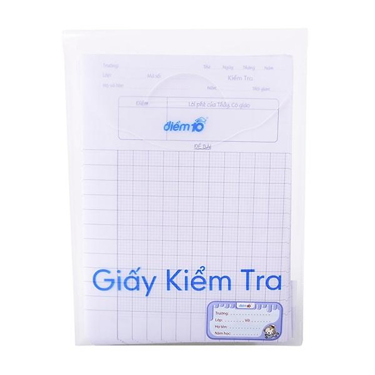 Giấy Kiểm Tra Điểm 10 5 Ôly Vuông – Thiên Long TP-GKT03