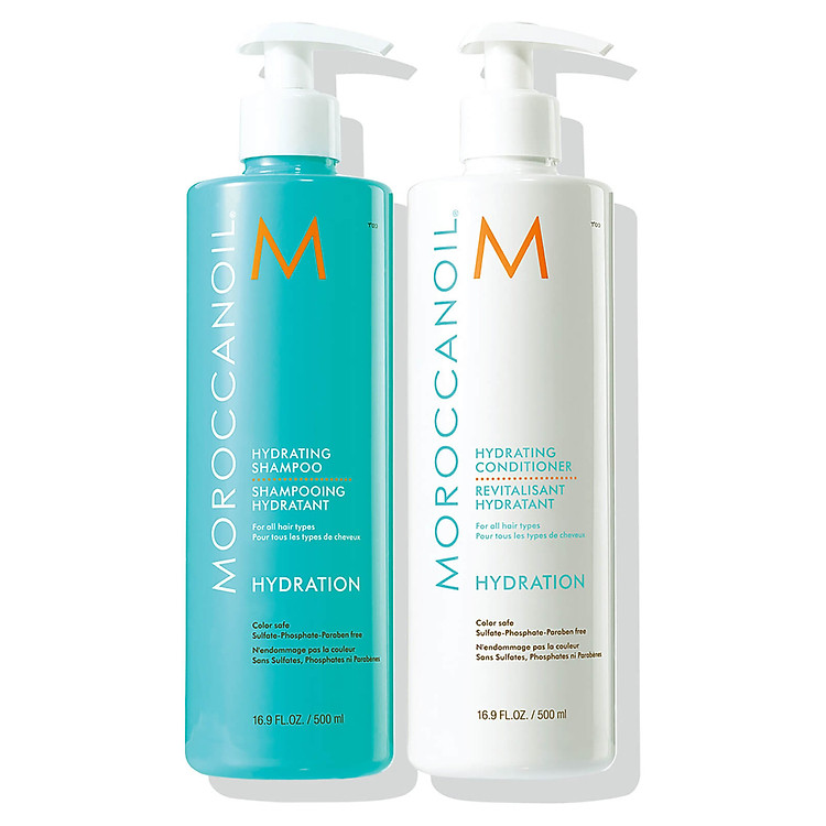 Bộ Dầu Gội & Xả Siêu Mượt Moroccanoil Hydrating 500ml