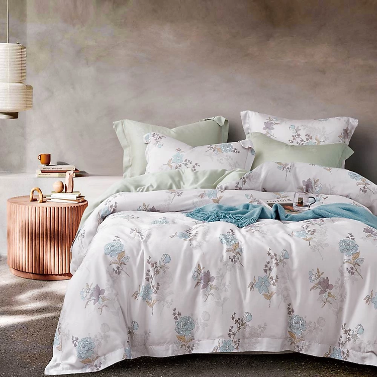 Bộ 5 món NIN House ga giường, áo gối Tencel 800 cho nệm kích thước 1m6x2m size Queen, tencel 60s nhiều màu sắc không kèm mền, chất lượng Hàn Quốc