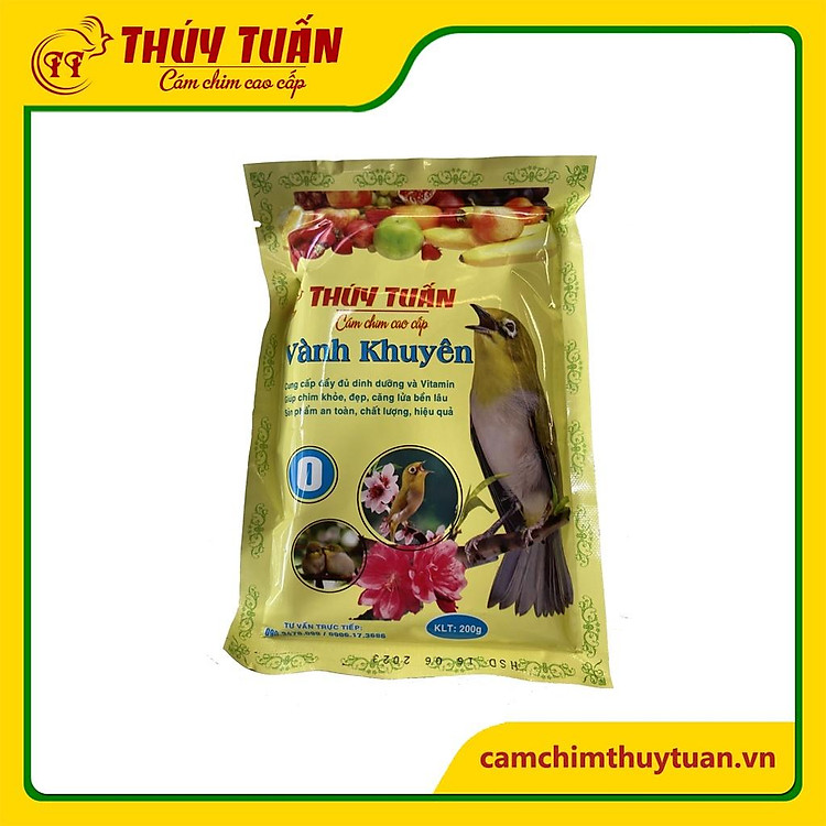 Cám chim vành khuyên Thúy Tuấn số 0 cao cấp 200gram - Cám chim Thúy Tuấn chính hãng