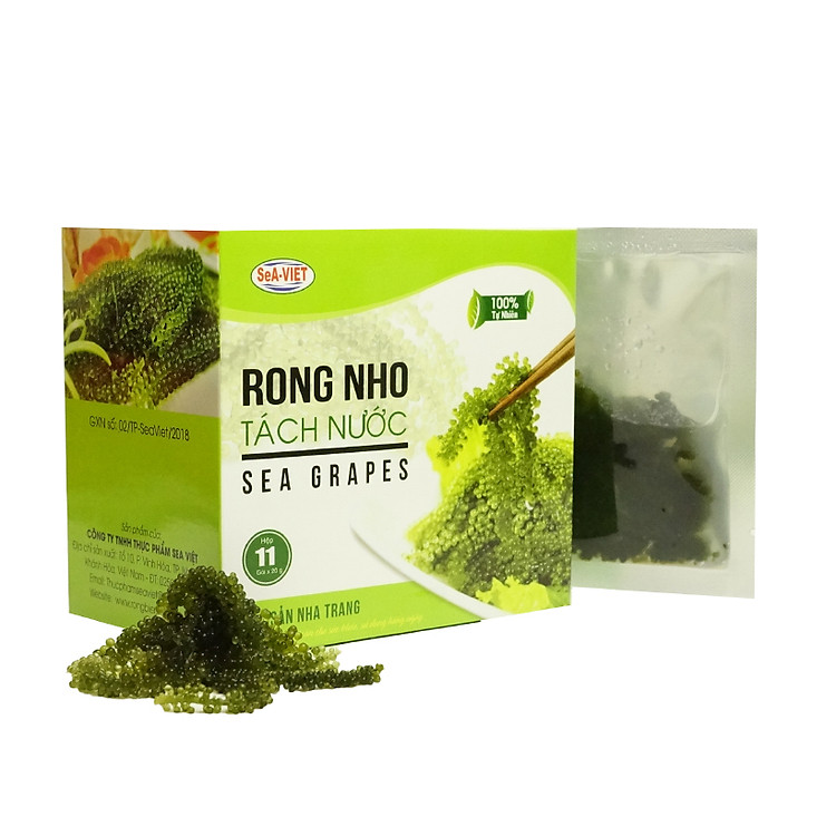 Rong nho tách nước SeA-VIỆT (11 gói x 20g) - Đặc sản biển Nha Trang