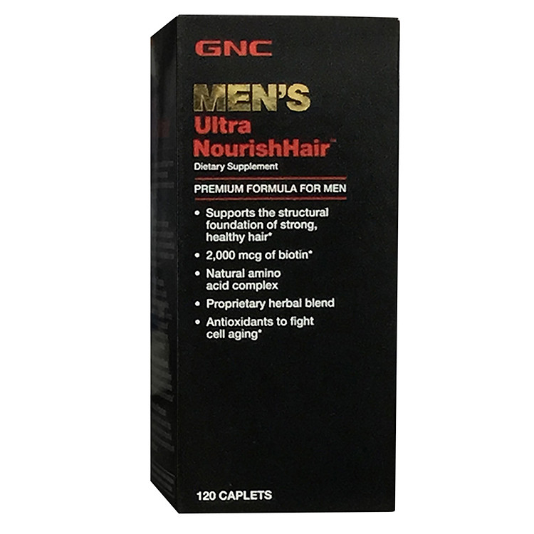 Thực Phẩm Chức Năng Bổ sung vitamin, khoáng chất, chất dinh dưỡng giúp tóc khỏe ở nam giới GNC Men’s Ultra Nourishhair chai 120 viên