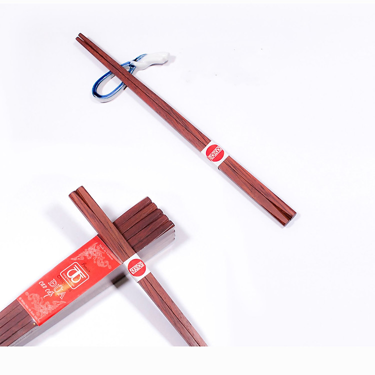 ĐŨA ĐẸP ĐŨA SẠCH, ĐŨA CAO CẤP BỘ 10 ĐÔI GỖ CẨM vUÔNG VÁT CẠNH ĐẦU DC0042