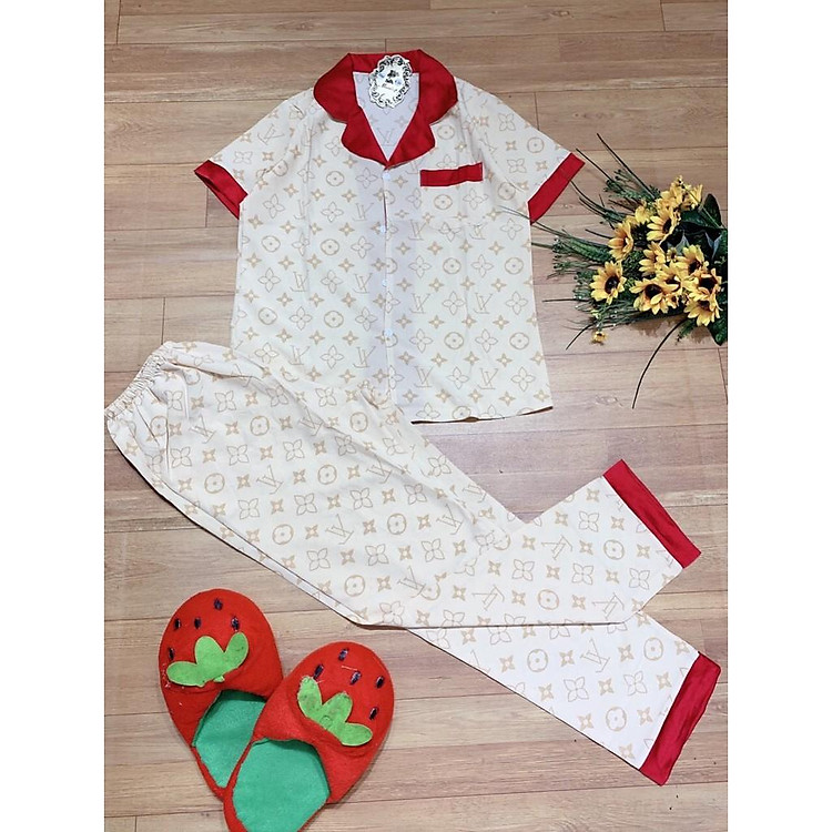 Đồ bộ pijama lụa hàn cao cấp - quần dài có túi - ẢNH THẬT