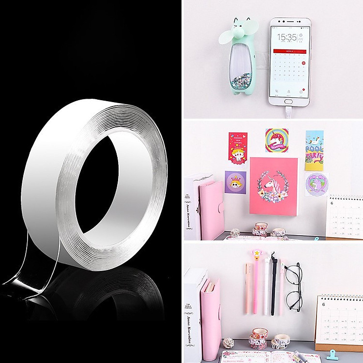 Băng Keo Nano Dán 2 Mặt Trong Suốt - Ảnh 5