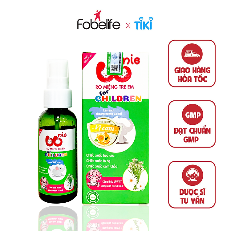 Xịt Rơ Miệng Lưỡi Vị Cam Dâu BBNIE Chính hãng Giá tốt - Hình ảnh 2