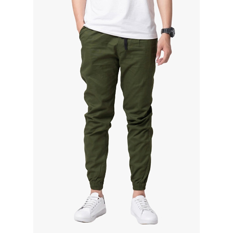 Quần Jogger Kaki Nam FAJA Phong Cách Thể Thao, Trẻ Trung - Màu Xanh Rêu