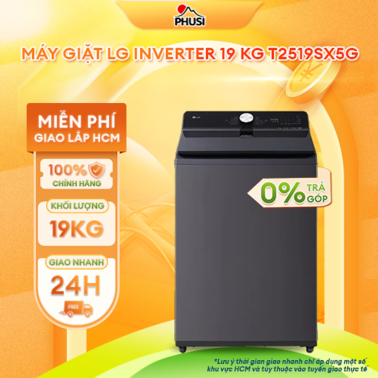 Máy giặt LG Inverter 19 kg T2519SX5G - Hàng Chính Hãng - Mới 100%
