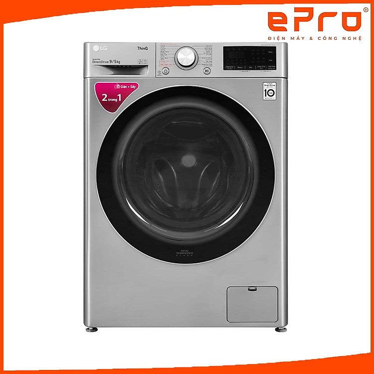 Máy Giặt Sấy LG Inverter 9Kg/5kg FV1409G4V - Hàng chính hãng - Giao HCM và 1 số tỉnh thành