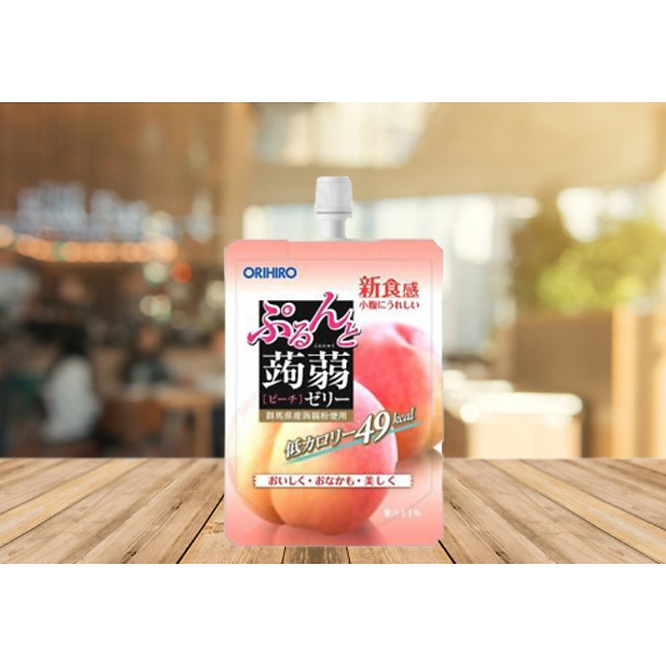 Thạch Orihiro vị trái cây làm đẹp da hỗ trợ giảm cân ít calo - vị Đào Nội địa Nhật Bản