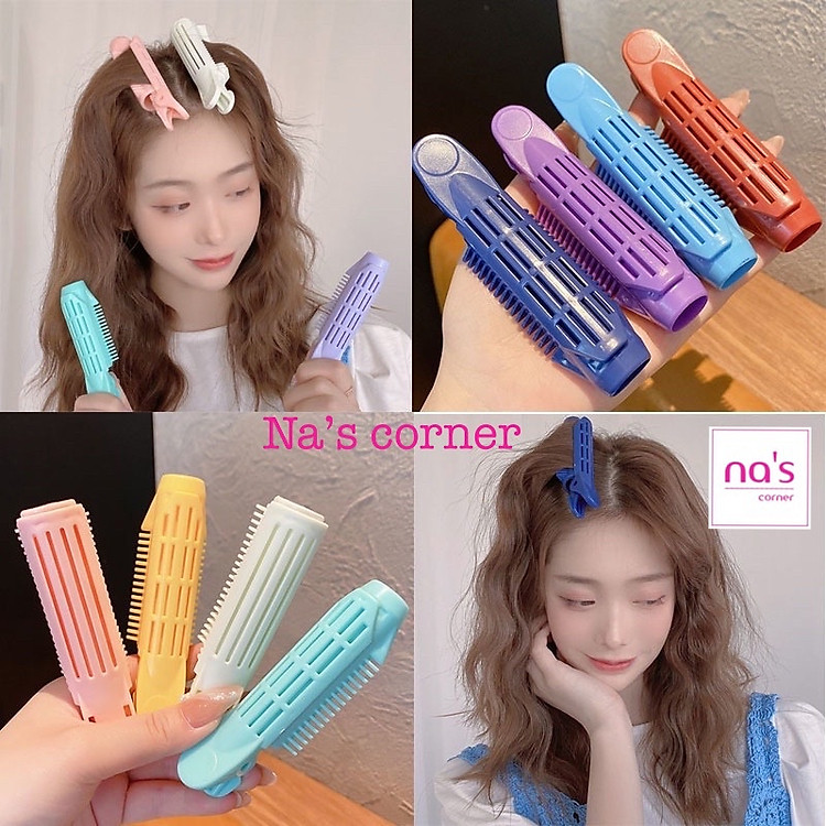 Kẹp độn phồng chân tóc uốn cong tóc mái loại dài