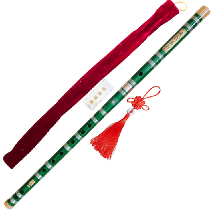 Sáo Tàu Dizi Xanh Ngọc Tone La Tặng Màng Rung Vad Túi Nhung Đựng Sáo