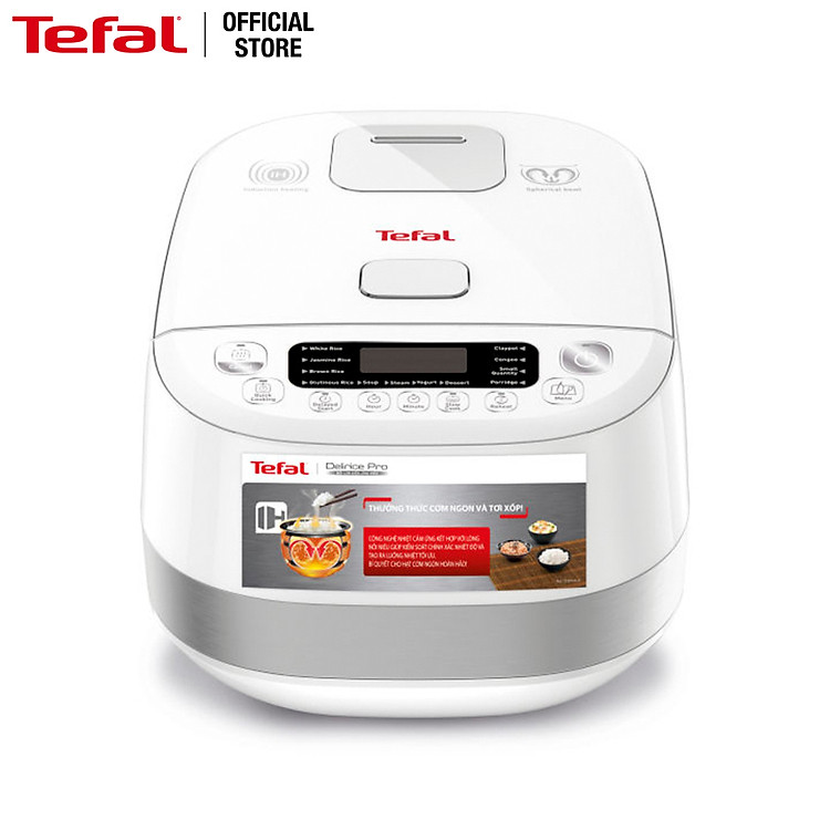 Nồi cơm điện tử cao tần Tefal 1.5L - Thương hiệu Pháp - RK808168 - Hàng chính hãng