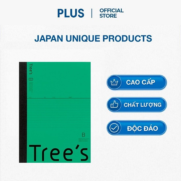 Sổ Tay Kẻ Ngang Nhật Bản B5 – PLUS (Xanh lá)