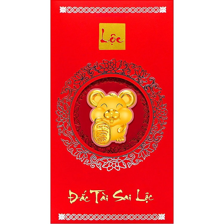 Bao lì xì vàng 24K Kim Tý 2020 - Mẫu 4 - ANCARAT
