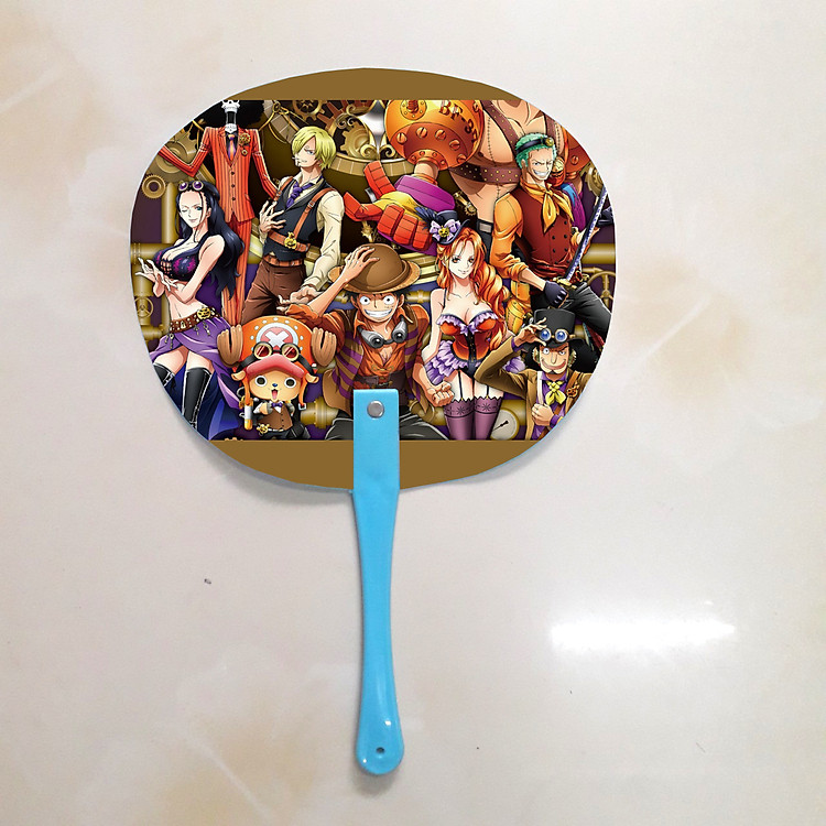 Quạt cầm tay in ảnh 2 mặt One Piece (mẫu ngẫu nhiên) - Ảnh 4