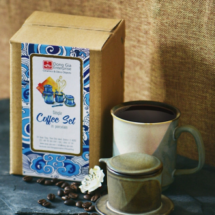 Bộ phin & cốc Cà phê- S3 Đông Gia xám 20D15-3 màu