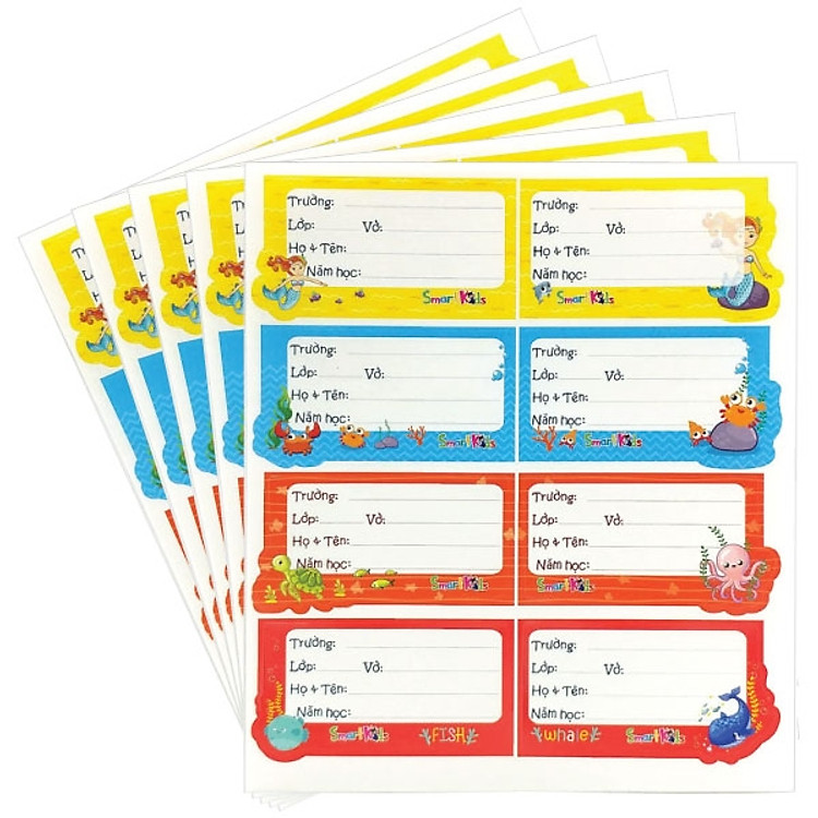 Nhãn Vở Smart Kid Mermaid SK-LP202 (40 Nhãn)