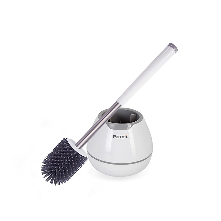 Cọ Bồn Cầu Toilet, Cọ Vệ Sinh Cao Cấp - Parroti Silicon SL01 – Có Bình Đựng Nước Tẩy, Cây Gắp Tóc Tiện Dụng