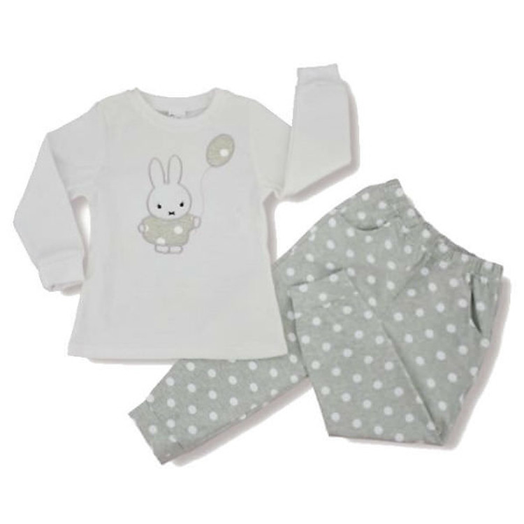 Bộ Thun Bé Gái Thêu Con Thỏ Ardilla 01GW2017 - Áo Trắng/Quần Muối Tiêu