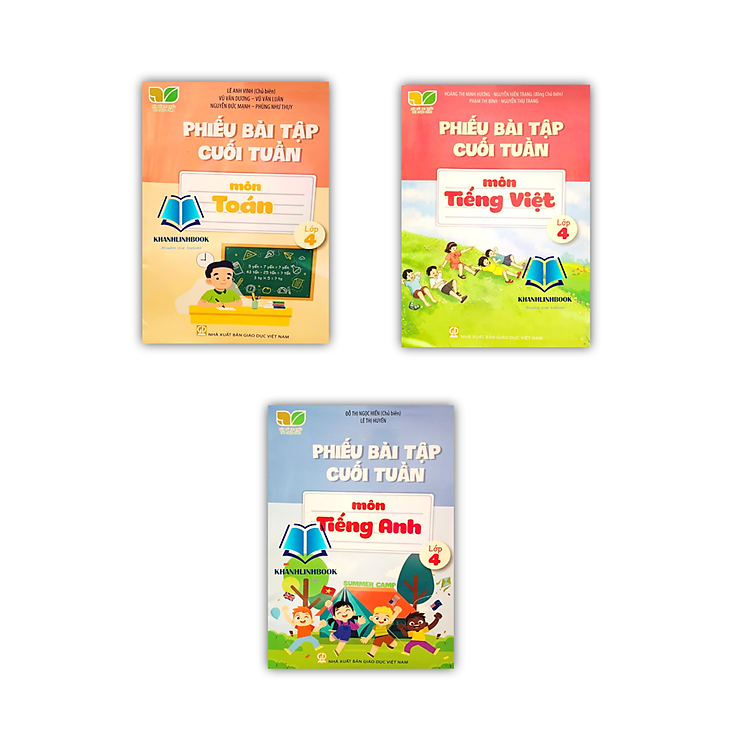Combo Phiếu Bài Tập Cuối Tuần Toán – Tiếng Việt – Tiếng Anh Lớp 4