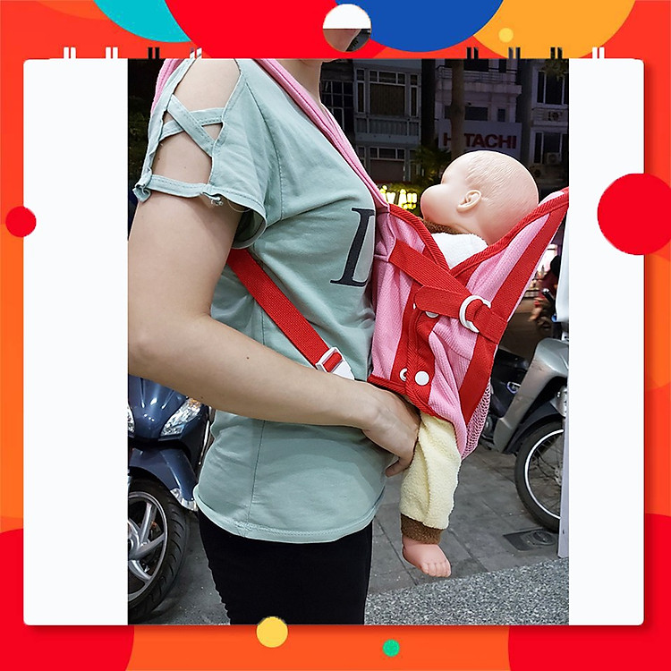 Địu Em Bé Farlin Hồng - BF-503A Chính hãng Giá rẻ - Hình ảnh 2