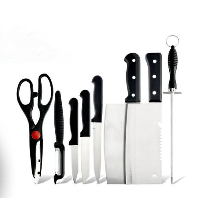 BỘ DAO KÉO 8 MÓN INOX CAO CẤP SUPER GENIC