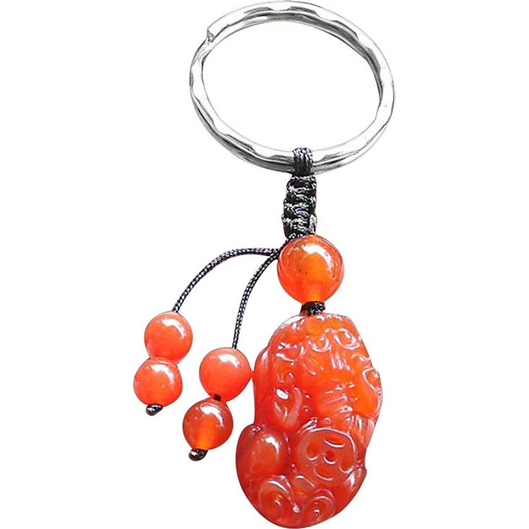Móc Khóa Tỳ Hưu Đá Mã Não Đỏ Ngọc Quý Gemstones MK1