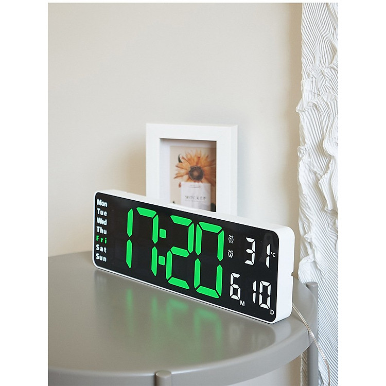 Đồng Hồ LED điện tử để bàn, treo tường báo Nhiệt Độ, Ngày Tháng - L02, thương hiệu Ygdigital