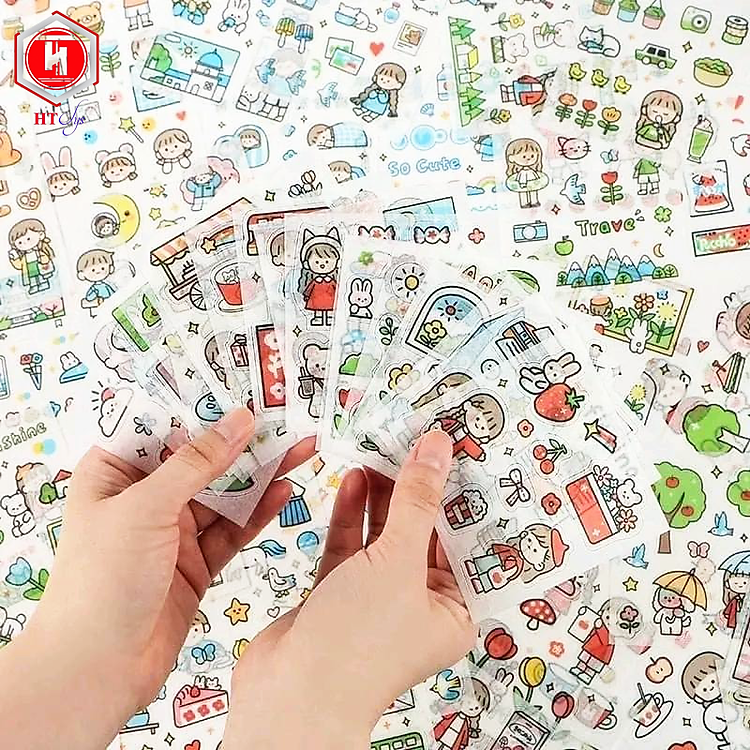 Hộp 100 Tấm Sticker Trang Trí