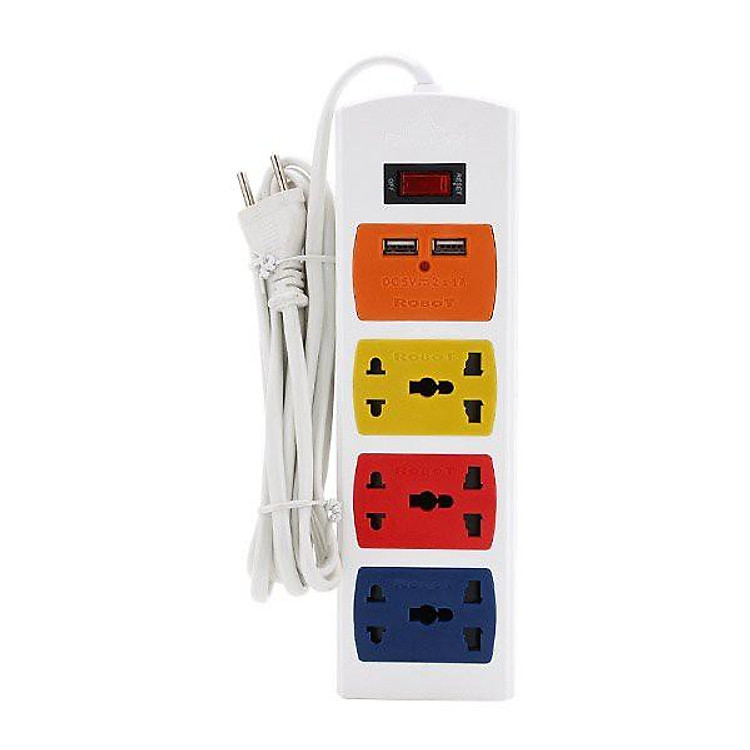 Ổ Cắm Điện Robot 3 Ổ 5 Chấu + USB SPECIAL 3S5UC (Có Nắp che) - Hàng chính hãng