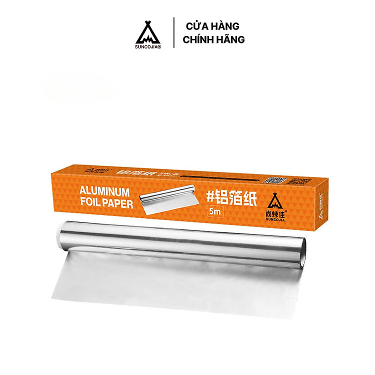 Cuộn giấy bạc nướng, giấy nến làm bánh 5 mét, dùng cho nồi chiên không dầu, lò nướng