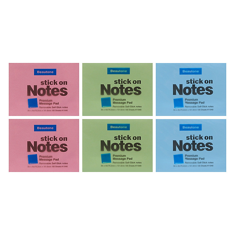 Giấy Note Beautone (76.2 x 101.6 mm) (6 xấp)