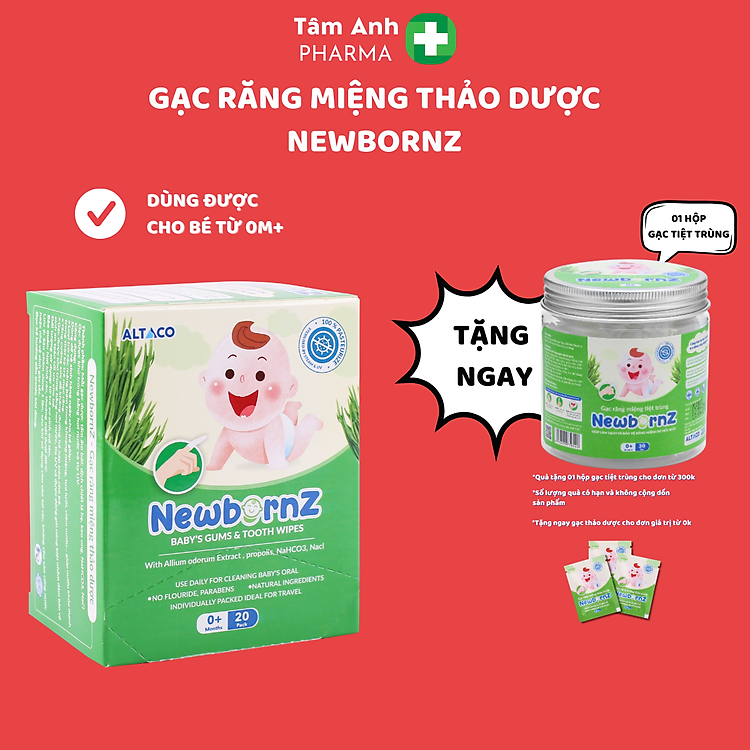 Tham Khảo tại ConCung: Gạc răng miệng thảo dược NewbornZ , nhận ngay nhiều Ưu đãi