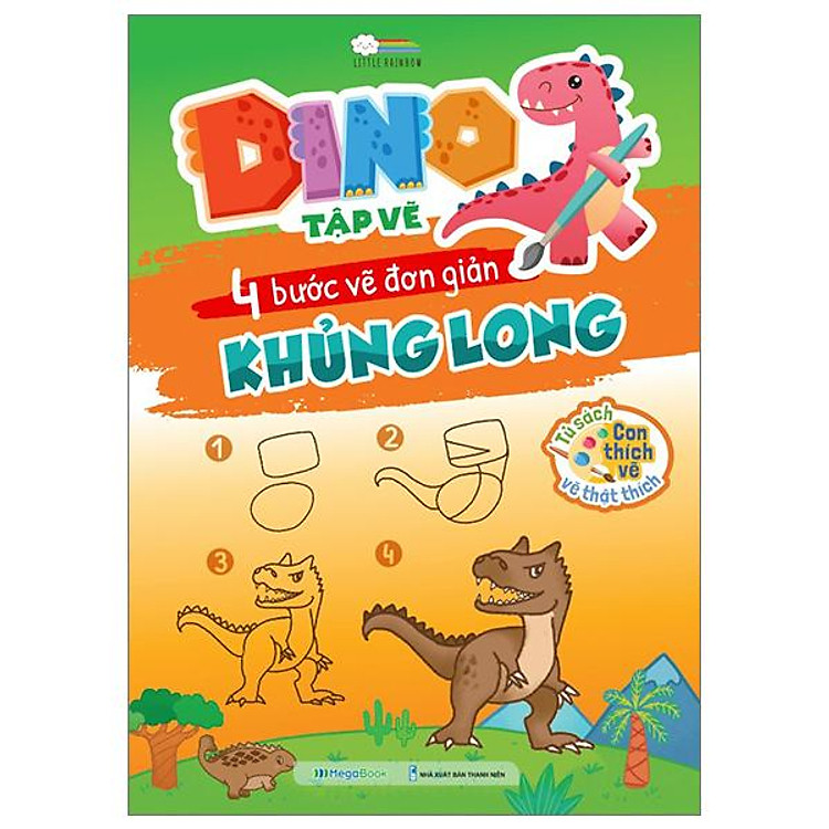 Dino Tập Vẽ – 4 Bước Vẽ Đơn Giản
