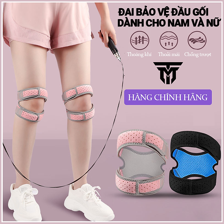 Đai Bảo Vệ Đầu Gối Thể Thao Cao Cấp Teement, Đai Chạy Bộ Bảo Vệ Xương Bánh Chè Có Thể Điều Chỉnh Miếng Đệm Đầu Gối, Thoáng Khí, Chống Trượt Tích Hợp Hai Dải Silicon Bảo Vệ Khơp...