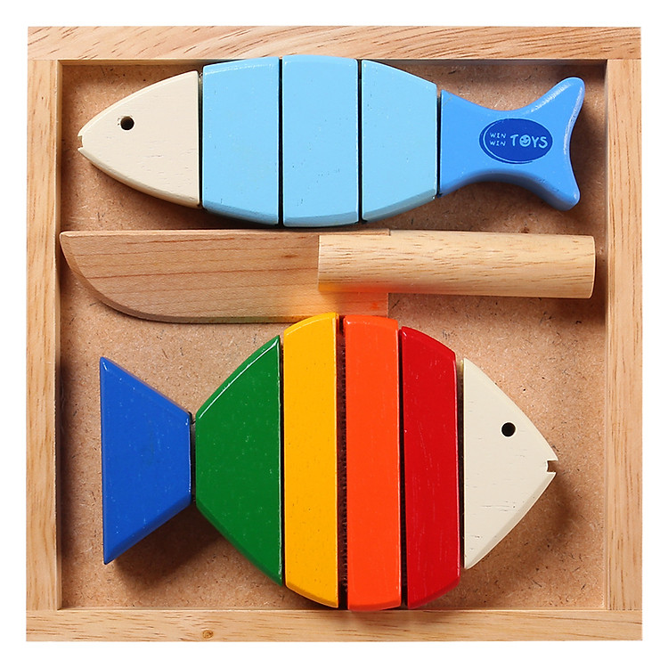 Đồ chơi nấu ăn cắt cá gỗ Chính hãng Ưu đãi - Hình ảnh 4