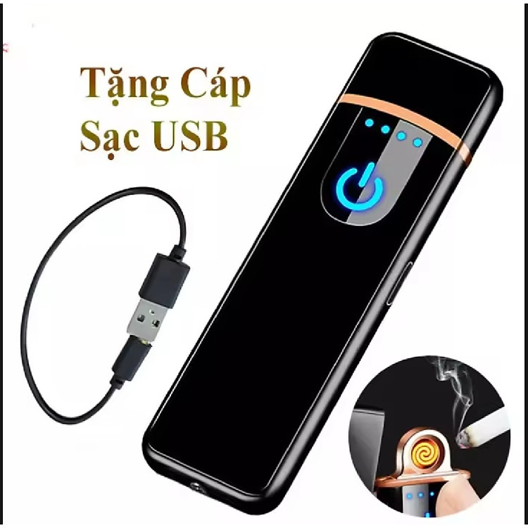 BẬT LỬA ĐIỆN PLAMAS VÀ CẢM ỨNG VÂN TAY CÓ ĐÈN LED CHỐNG NƯỚC PIN KHỦNG SANG TRỌNG ĐẸP CHẤT LƯỢNG