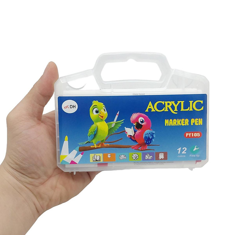 Bút Lông Màu Acrylic Marker Pen (12 chiếc) - Ảnh 7