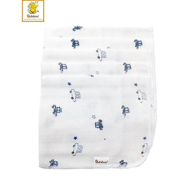 Set 5 Khăn sữa xô BABIBOO - BK05 Chính hãng Giá tốt - Hình ảnh 2