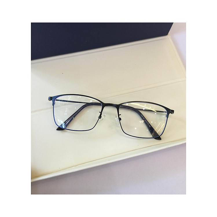 Kính Mắt vuông gọng Kim loại tăm mảnh