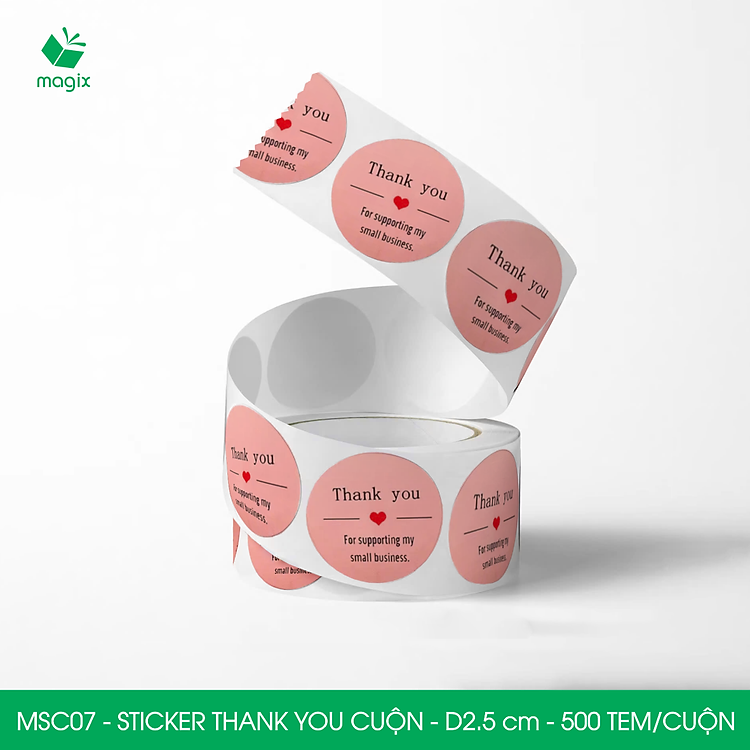 Sticker Thank You tròn (500 cái) - Ảnh 5