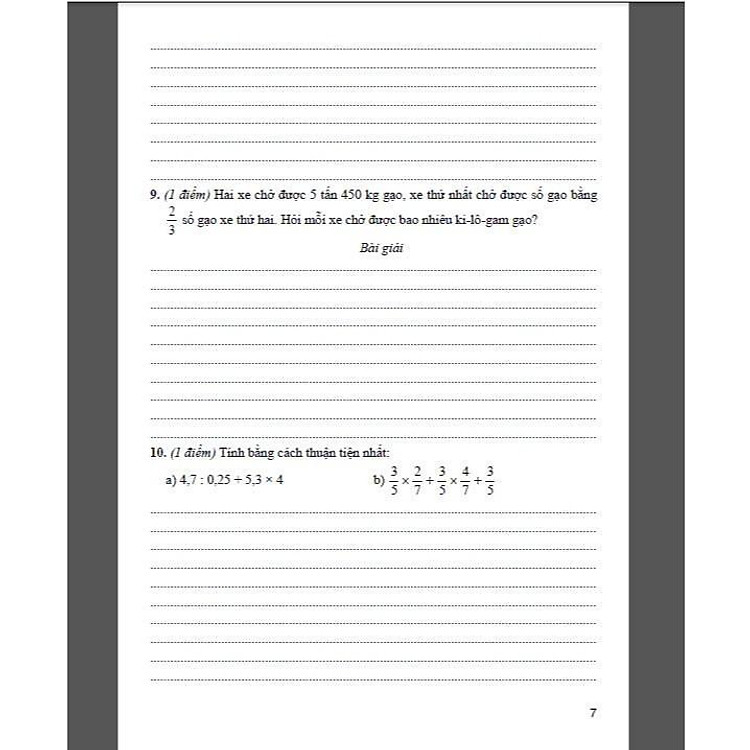 Bộ Đề Kiểm Tra Môn Toán Lớp 5 - Tập 2 - Ảnh 2