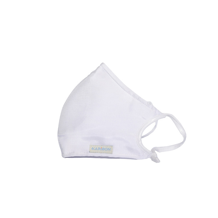 Khẩu Trang Karibon Silk ( Lụa Trắng)