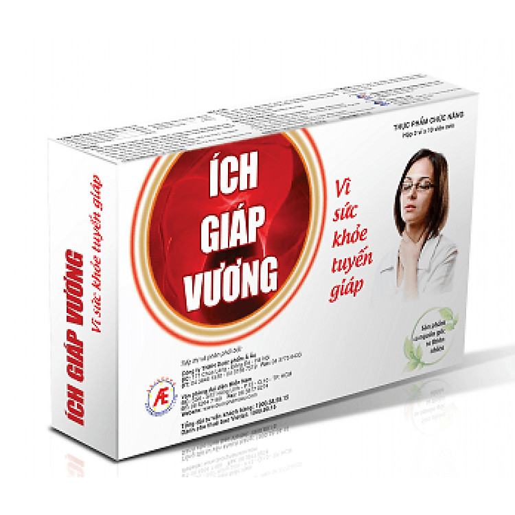 Thực phẩm bảo vệ sức khỏe Viên nén Ích Giáp Vương tăng cường sức khỏe tuyến giáp (Tặng mũ trùm đầu chống thấm nước khi tắm)