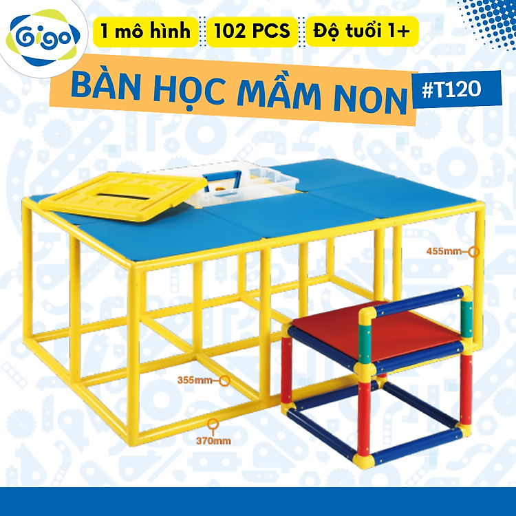 Tìm mua tại Avakids: Bàn Học Mầm Non Gigo Toys T120 - Ngập tràn khuyến mãi