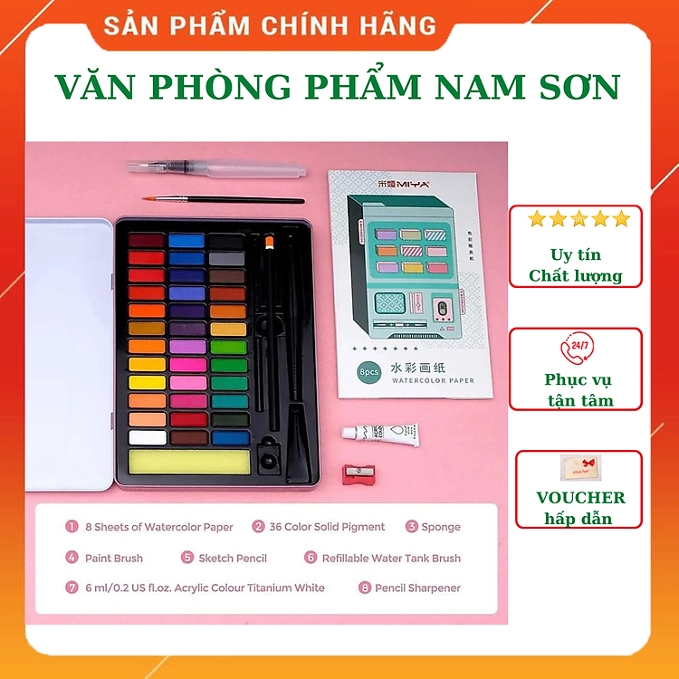 Bộ màu nước Himi 36 màu